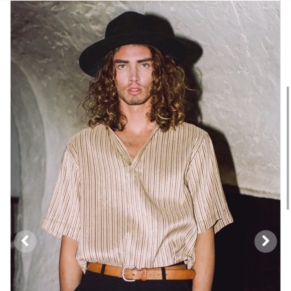 Faux Vegan Wool Warm Fedora Wide Brim Hat Men - Picture 2 of 11